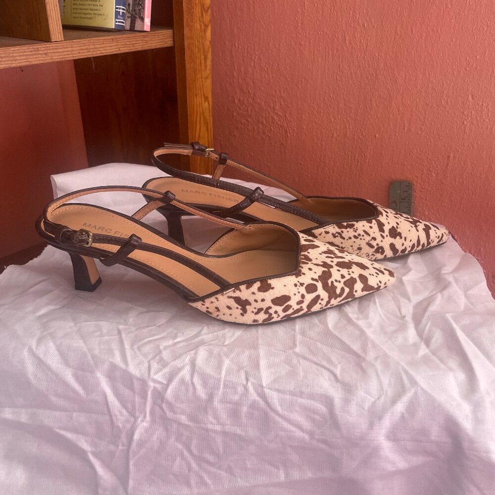 Marc Fisher Kitten Heel Slingback Pumps - Caira